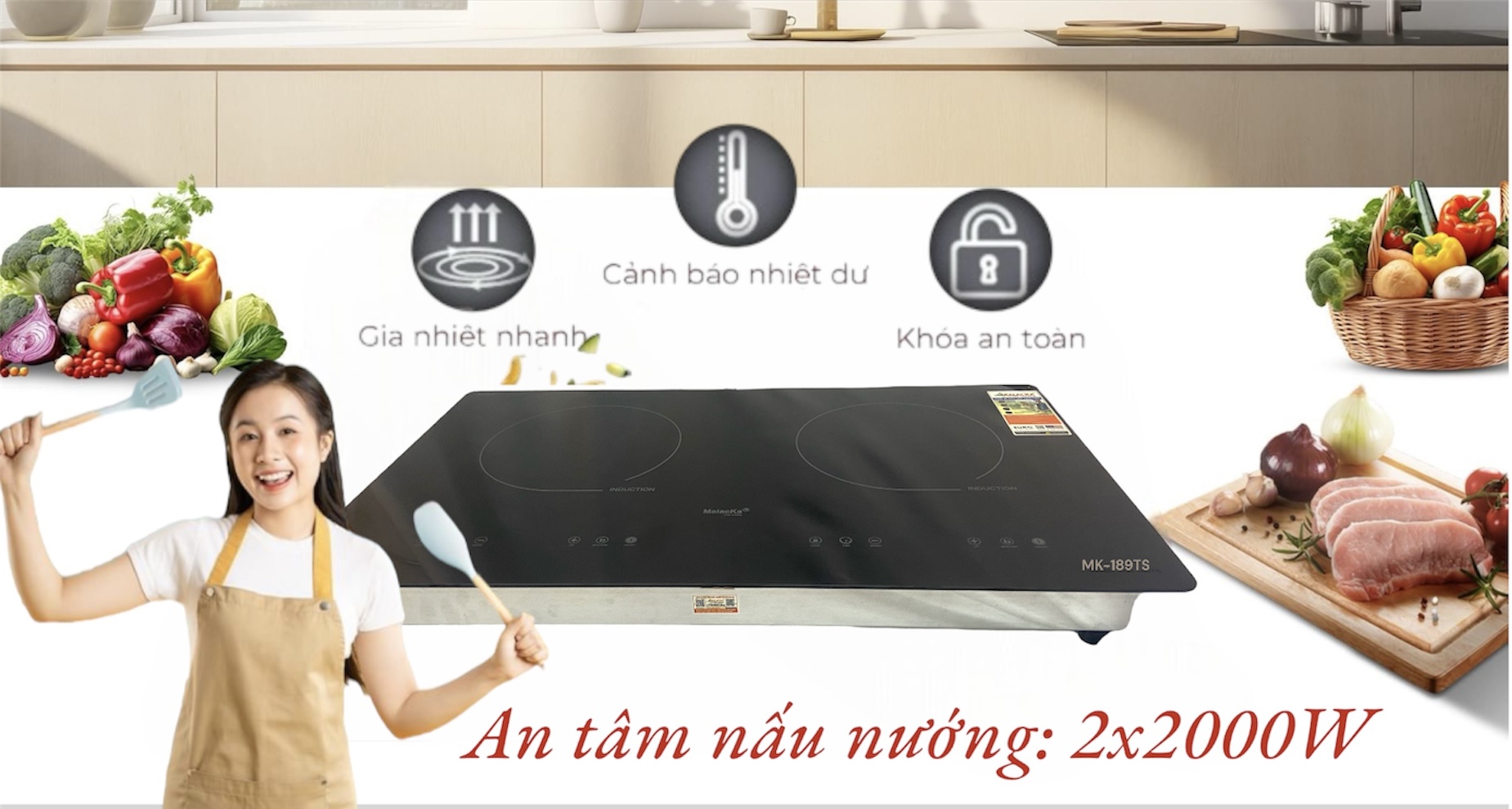 BẾP TỪ ĐÔI MK-189TS